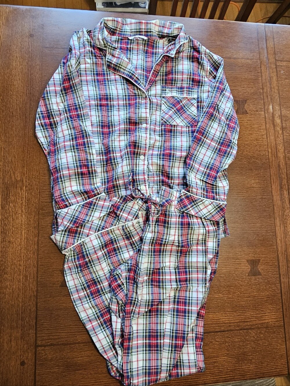 Victoria's Secret Plaid Cotton Pajama Set Small